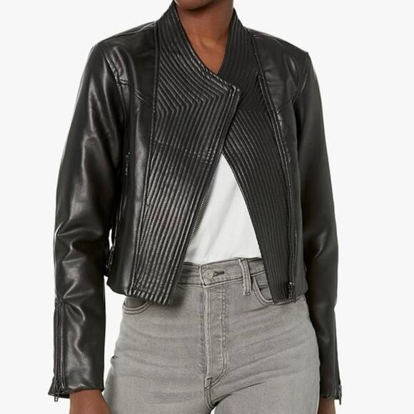 BlankNYC Olive Quilted Detail Moto Jacket, Size S, New with Tag - Picture 12 of 12